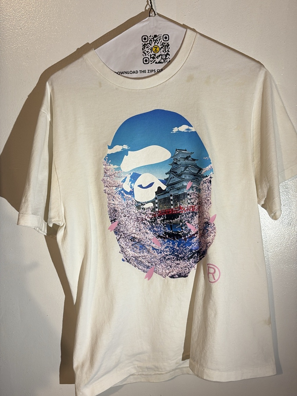 BAPE White Sakura Graphic Tee